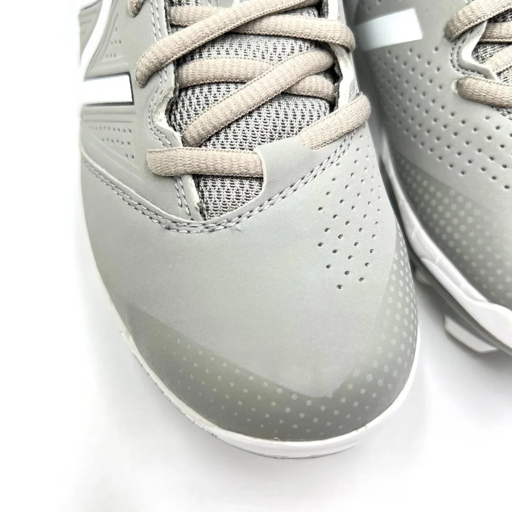 NEW BALANCE Womens Size 5 4040V1‎ Gray White Low Cut Softball Cleats Shoes
